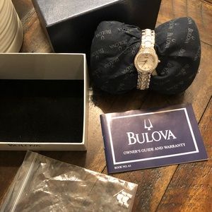 Bulova Woman’s watch needs a new battery. I have the box, manual and extra links